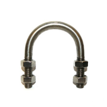 SS201 / SS202 / SS667 / SS304 / SS316 Stainless steel nickel / black oxide U bolt for industry construction